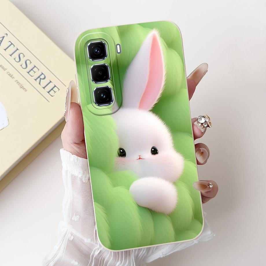 Для Infinix Hot 50 Pro+ Hot50 Pro Hot 50 Pro Plus 4G Чехол для телефона Мягкая силиконовая задняя крышка Любовь Сердце Девчачий Цветочный Рисунок Fundas
