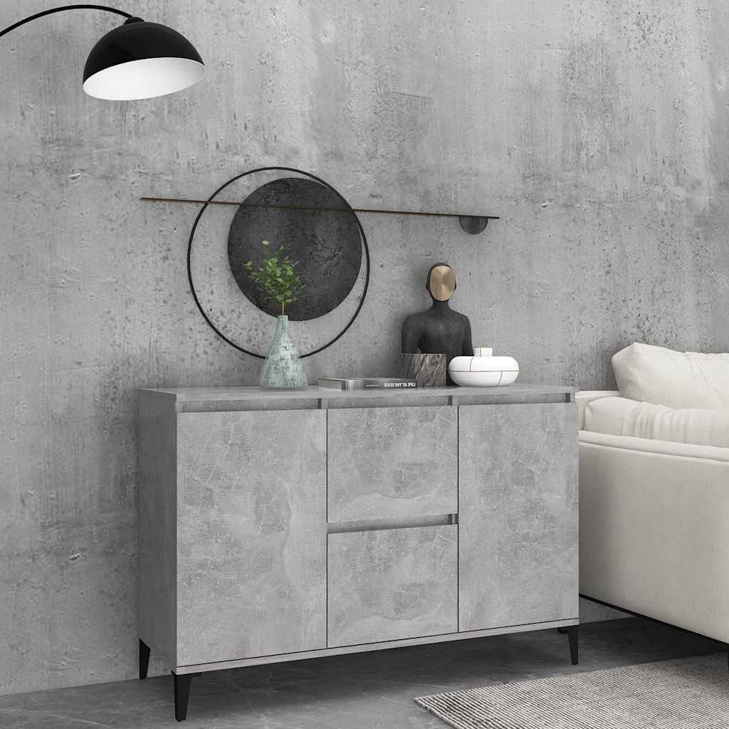Vidaxl Szafka, Szarość Betonu, 104X35X70 Cm, Materiał Drewnopochodny