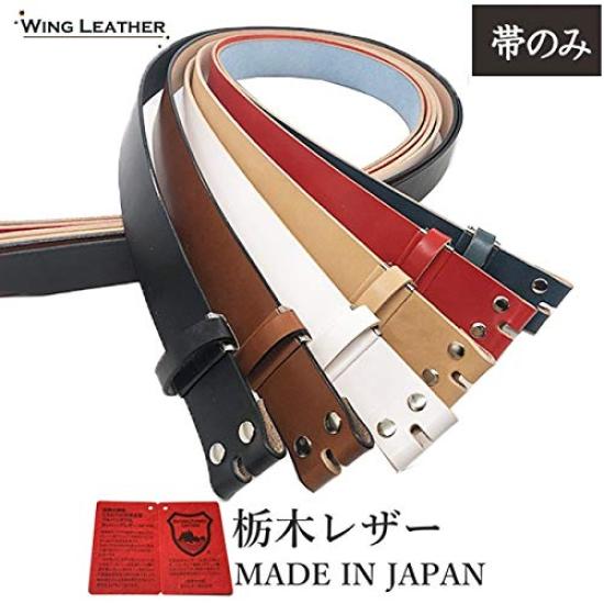 Ремень WING LEATHER Tochigi из натуральной кожи для мужчин - сменный ремешок, повседневный, сделано в Японии, коровья кожа, стильный, однотонный, 40 мм, размер M.