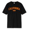 West Coast Of California Print Mens T-Shirt 100% Cotton Loose Tee Clothing Fashion Sweat Clothes Crewneck Menswears Summer Tops