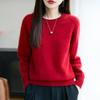 Women Sweater 100% Wool O-neck Knit Pullover Thick Winter Jumpers Female Knit Tops