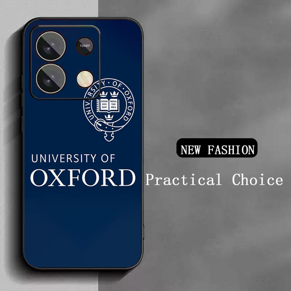 Oxford University pattern design Phone Case For Redmi Note 14 13 12 11 Pro Plus S 5G 14C A3 Soft Black Phone Cover