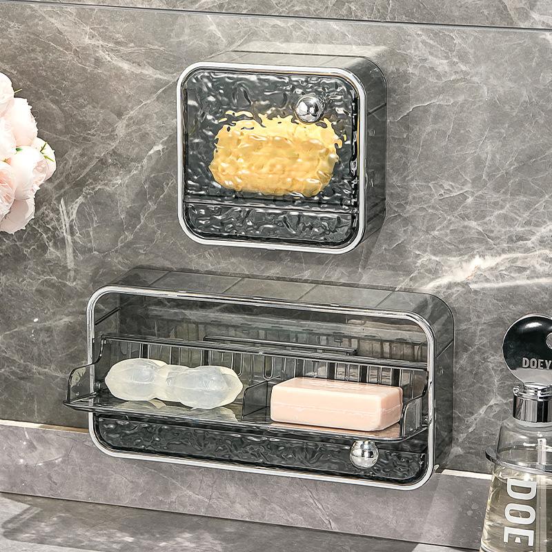 Легкая роскошь Волнистая настенная мыльница с дренажным ящиком Мыльница для ванной комнаты Безударная мыльница Держатель для мыла