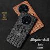 Чехол из крокодиловой кожи с черепом для Honor X20/X20SE для X10Max - Полупакет, Защитная накладка из натуральной кожи