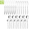 24Pcs/Set Knife Fork Tea Spoon Tableware Vintage Dinnerware 304 Stainless Steel Cutlery Set Party Kitchen Silverware Flatware Set