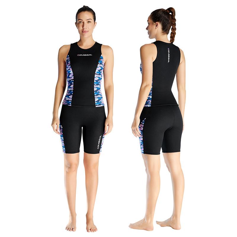 Комплект жилета и шорт для гидрокостюма DIVE&SAIL 2 мм - Защита от холода для дайвинга, сноркелинга и серфинга