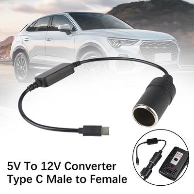 Автомобильный преобразователь 5 В в 12 В, удлинитель кабеля, USB Type C зарядные устройства в гнездо прикуривателя, адаптер питания, электронные аксессуары