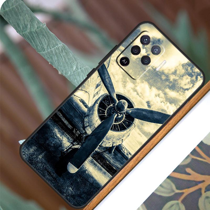 Чехол для телефона OPPO A57 A57S A77 A5 A9 A53 A52 A72 A96 A76 A16 A54 A74 A94 A38 A58 A78 A15 A17 с рисунком самолета