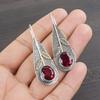 Pink Rubellite Gemstone Jewelry, 925 Sterling Silver Earring, Handmade Charming Earring, Bohemian Rubellite Earring For Grandma Gift