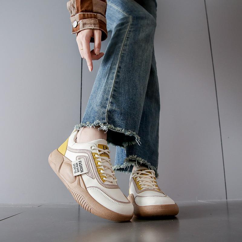 Autumn New Women's Flat Vulcanized Shoes Casual Breathable Student Leisure Shoes  Female Platform Walking Shoes De Mujer