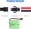 3.6V 2400mAh Ni-MH AA Rechargeable Battery with USB Charging Cable and SM-2P Connector – Ideal for RC Toys, Lighting, and Power Tools
