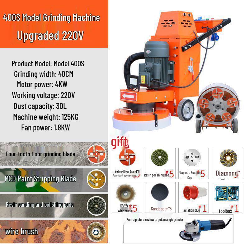 Shanghai Dust-Free Epoxy Floor Grinder: Concrete, Cement, Pavement, Paint Stripper, Terrazzo Polisher