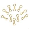100 шт./набор Ушки из проволоки для грузил Простые Коррозионностойкие Золотистый Сплав Стали Рыболовные Грузила