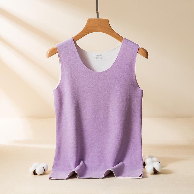 Мужской и женский двухцветный двусторонний бархатный бесшовный корректирующий жилет с отшлифованным низом.