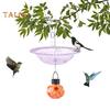 Подвесная кормушка для птиц, солнечная кормушка для колибри, чаша для кормления птиц с лампочкой для кормления водой, освещенная кормушка для птиц для украшения сада и крыльца на открытом воздухе