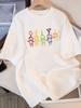 1PC Four Colorful Antenna Men T-Shirt with Sun Print- with a Regular Fit And Round Neck