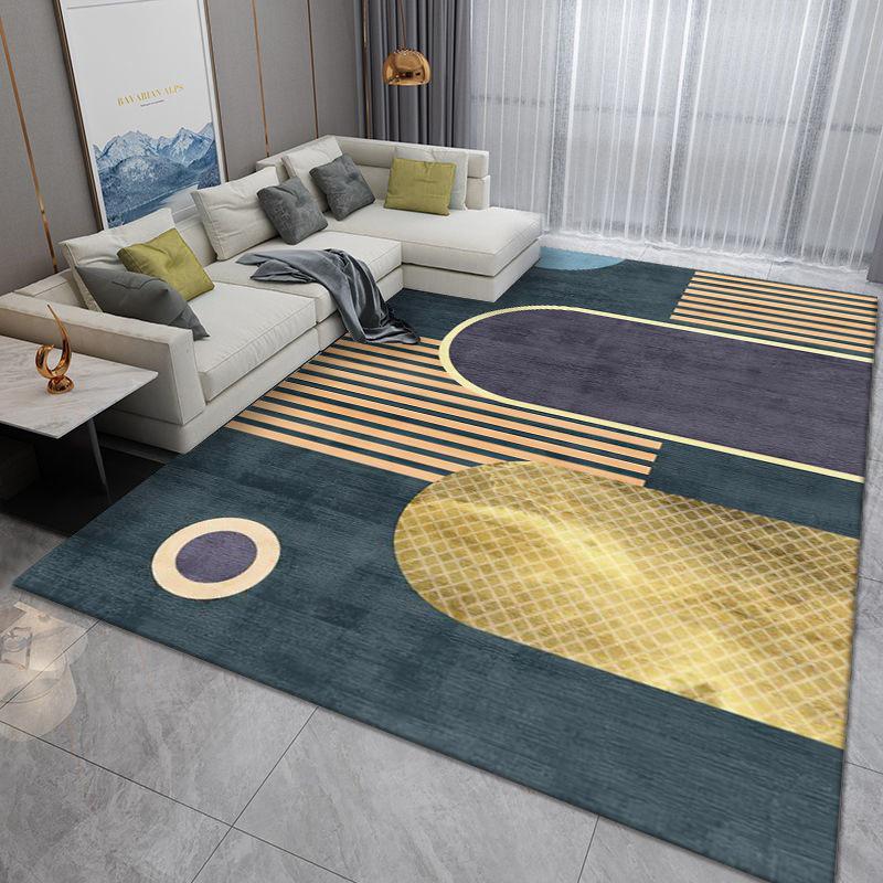 Nordic Light Luxury Modern Carpet: Dirt-Resistant Living Room & Bedroom Floor Mat.