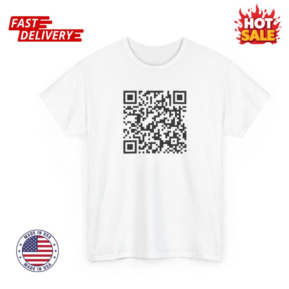 Funny Trump QR Code Prank T-Shirt Scan it and Trump is Dancing President Tee NEW