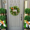 Пасхальный венок Маленькая маргаритка Морковь Счастливой Пасхи Лист эвкалипта Подвеска на дверь дома