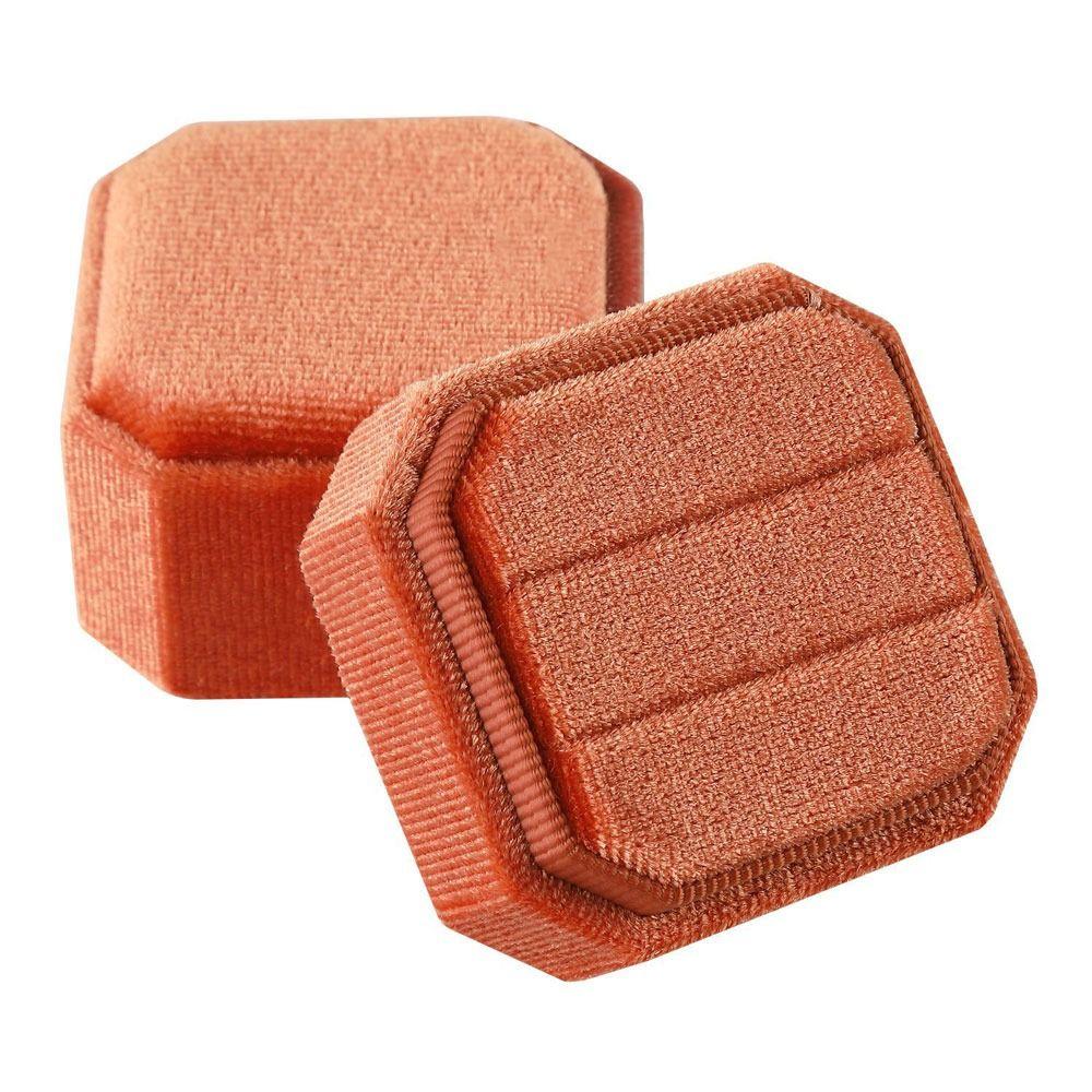 Бархатная шкатулка для драгоценностей со съемной крышкой, упаковочная коробка, высококачественный чехол для хранения с двойным кольцом, свадьба