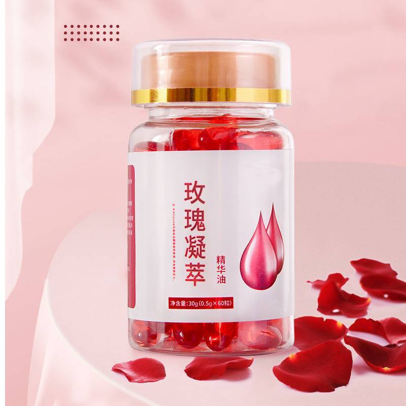 Rose Essence Capsule, Moisturizing Brightening Wrinkle Smoothing Firming Facial Serum