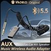 VAORLO New Upgrades Bluetooth 5.5 Audio Receiver USB To 3.5mm AUX Car Wireless Music Adapter With MIC For Car Kit Speaker BT Transmit