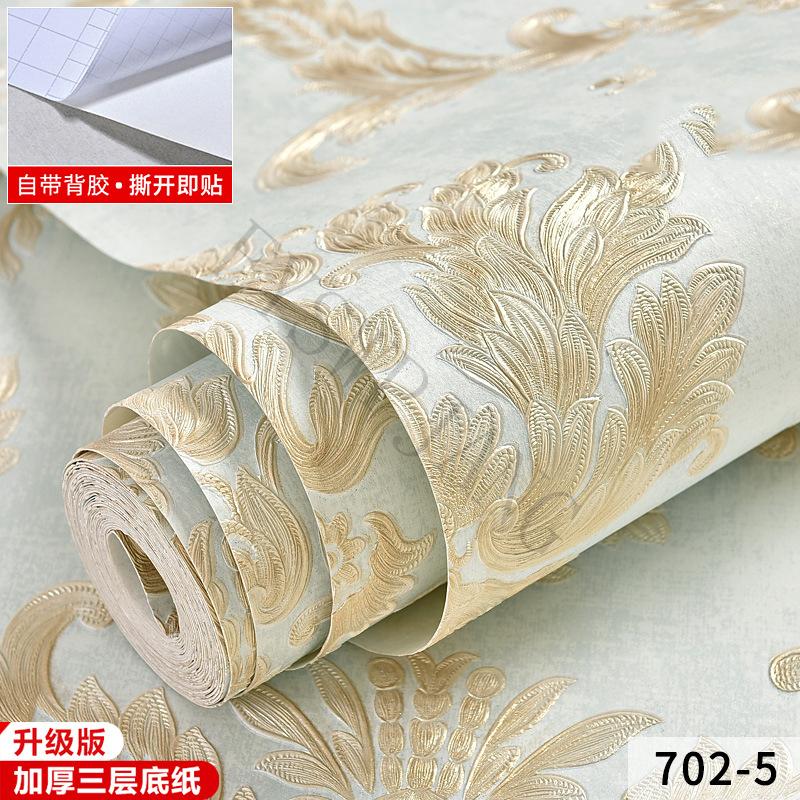 Европейский стиль Пасторальные 3d Самоклеящиеся обои Наклейки для украшения спальни Гостиная ТВ фон Стена Комнатные обои