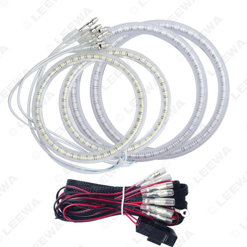 Hyundai Coupe/Tiburon Angel Eye Halo Headlights with Dust Cover (SMD)