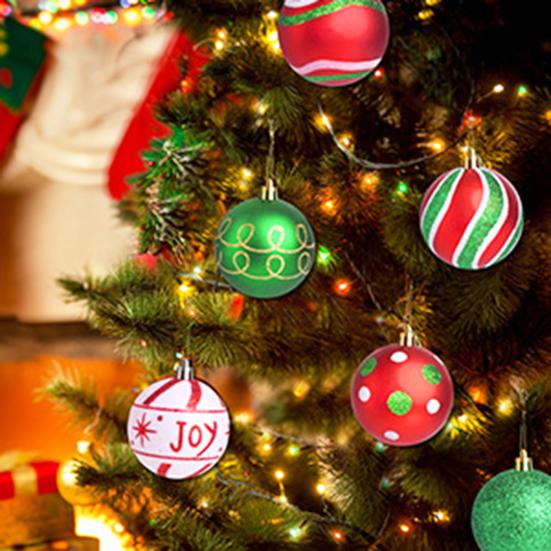 16 Pcs Christmas Ball Ornaments 2.36 Inch Shatterproof Plastic Balls Christmas Tree Hanging Decoration for Xmas Tree Holiday Party Decor