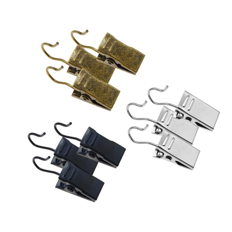 100 шт., сверхмощные зажимы для штор с зажимом, металлические зажимы для штор, крючки для драпировок