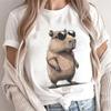 Fashion Capybara Graphic T-shirt Short Sleeve Tees Cute Summer Clothes Women Aesthetic Clothing Fashion Casual Basic Y2k Tops