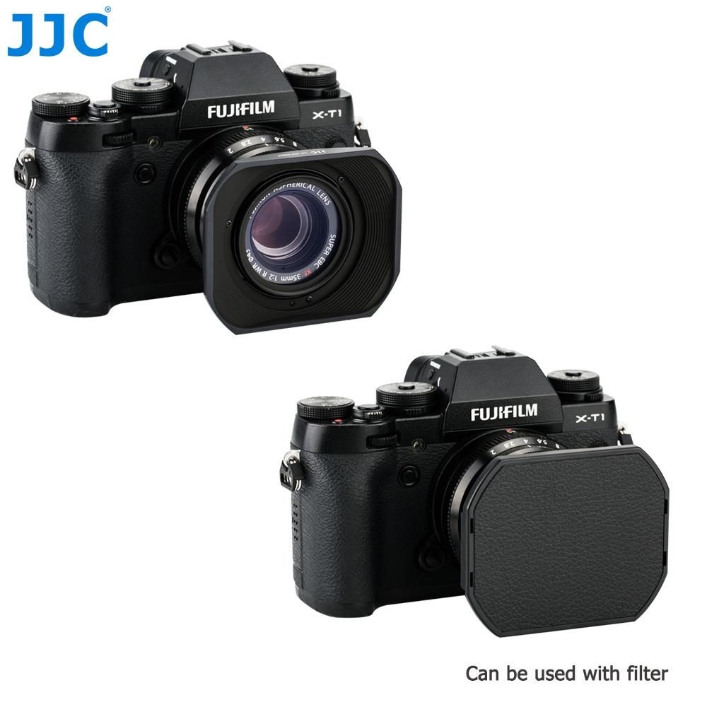 Металлическая квадратная бленда JJC LH-XF35-2 для объективов Fuji Fujifilm Fujinon XC 35mm F2 и XF 23mm / 35mm F2 R WR на камерах XPro3 XT4 XT3 XT30 XT20