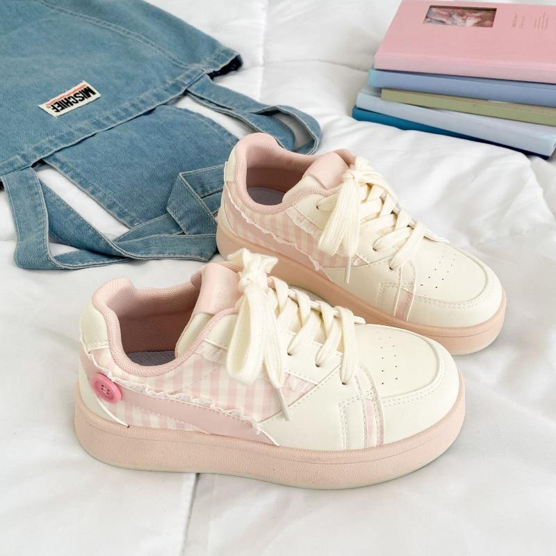 2025 Women's Breathable Strip-shaped Sports Shoes Cute Button-down Thick-heeled Sports Shoes Casual Running Thick Sports Shoes