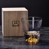 Japanese Fuji Mountain Glass Cup Set Heat Resistant Crystal Whiskey Glasses Gift Box for Couples