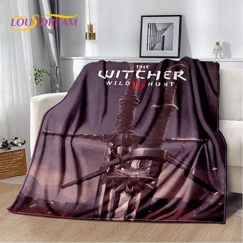 3D The W-Witcher Game Cartoon Soft Flannel Blanket for Beds Bedroom Sofa Picnic,Throw Blanket for Cover Outdoor Leisure Nap Gift