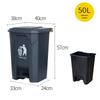 Large Foot-Pedal Trash Can with Lid for Commercial, Office, Outdoor, and Household Use