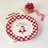 Christmas Limited Tableware Christmas Tree Santa Claus Creative Dessert Dish Vintage French Household Fruit Snack Western Plates