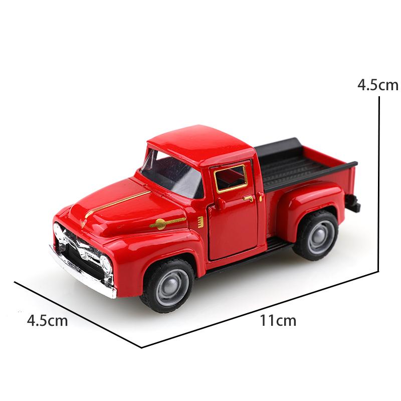1:38 Classical Retro F100 Pickup, Alloy Model Car, Multiple Color, children metal car, boy's toy gift, car ornaments