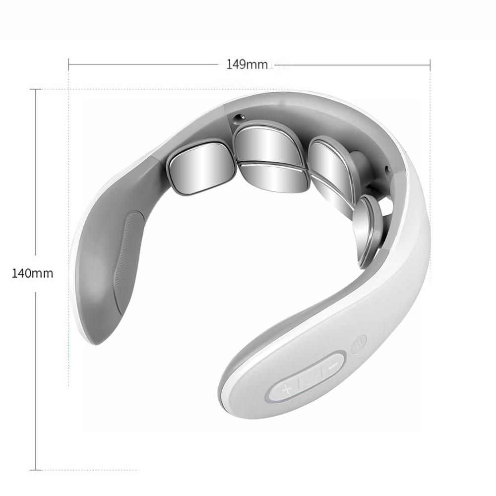 Электрический массажер шейного отдела позвоночника, 6 режимов, 15 передач, шея, плечи, спина, импульсный массаж, автоматический нагрев, облегчение боли, релаксация, перезаряжаемый