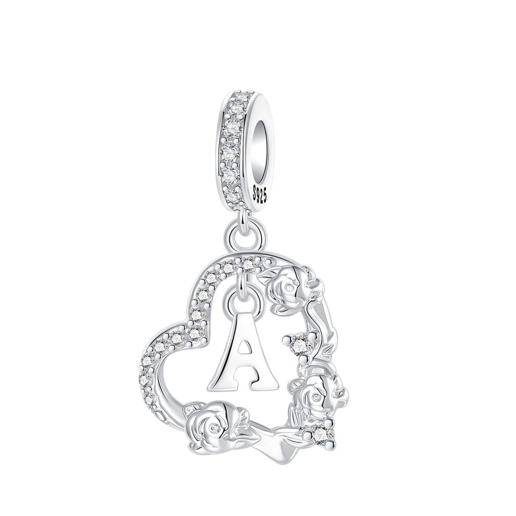 Оригинальные шармы-бусины Медь с инкрустацией цирконием Кулон в виде креста монахини Крыло ангела Подходят для браслета Ювелирный подарок Маркировка