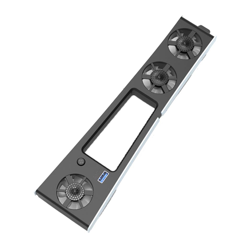 Охлаждающий вентилятор для консоли Система охлаждения игровой машины с 3 вентиляторами Светодиодная подсветка для PS5 Slim Digital & Discs Edition Порт USB3.0