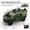 1/32 Dongfeng Mengshi Simulation Alloy Military Off-Road Armored Vehicle Model Pull Back Collectible Desktop Ornament