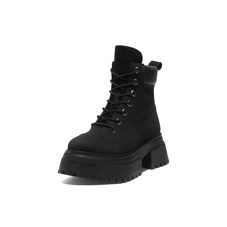 Timberland Sky 6 дюймов шнуровка кожа прочные повседневные водонепроницаемые ботинки до середины голени для отдыха на открытом воздухе женские ботинки черные A428J001