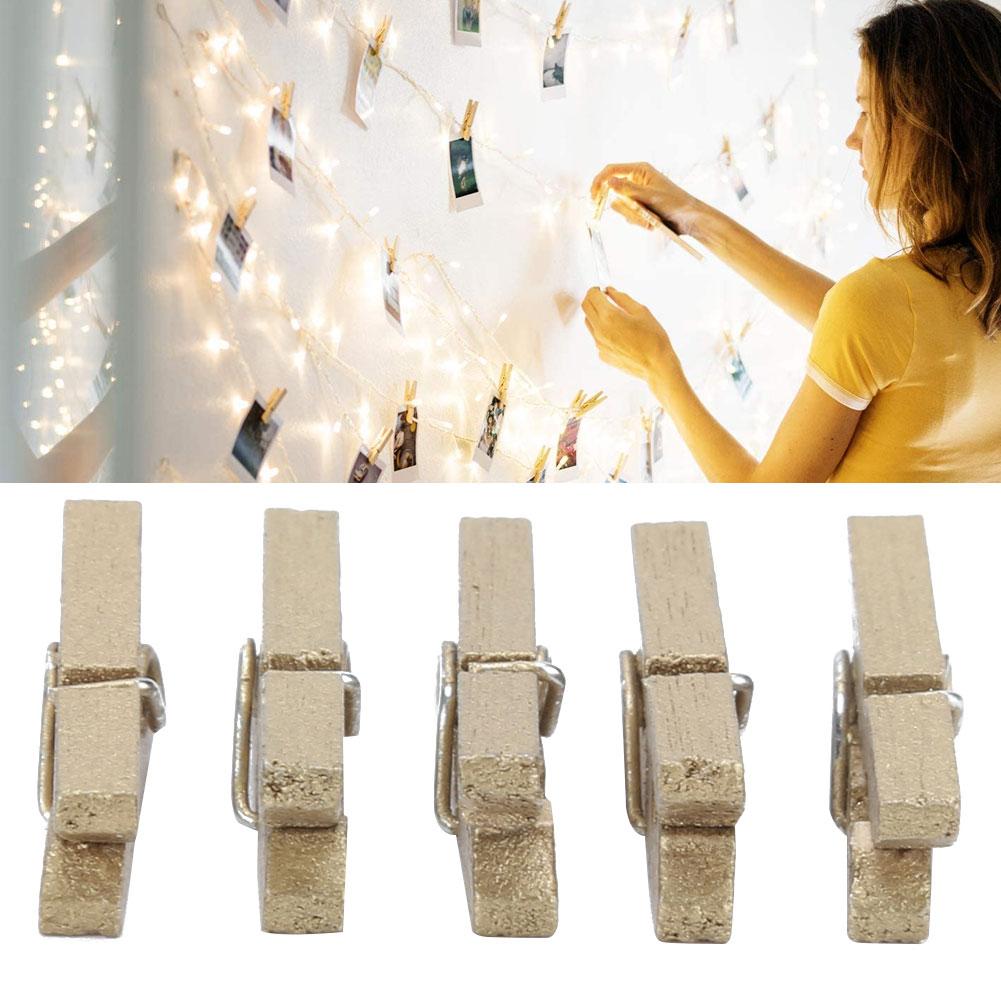 Мини-деревянный зажим для фотографий, настенное украшение, фотоальбом, открытка, записка, деревянный зажим