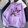 Fashion Bonjour Paris Text Print Hoodies 2025 Casual Vintge Y2k Sweatshirts Clothes Women Men Graphic Gothic Pullovers Hooded