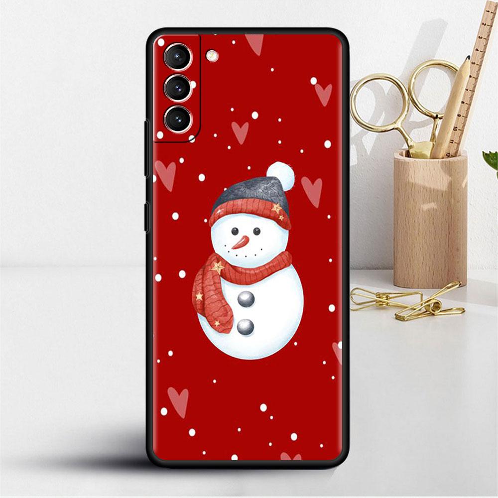 Мультяшный снеговик Рождественский мягкий чехол для Samsung Galaxy S22 S20 FE S21 S10 S9 Plus S8 Note 20 Ultra 10 Lite чехол для телефона