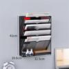 Metal Wall Mounted Magazines Newspaper Storage Rack For Home Office Books Newspapers Files Folder Desktop Tabletop Display Stand