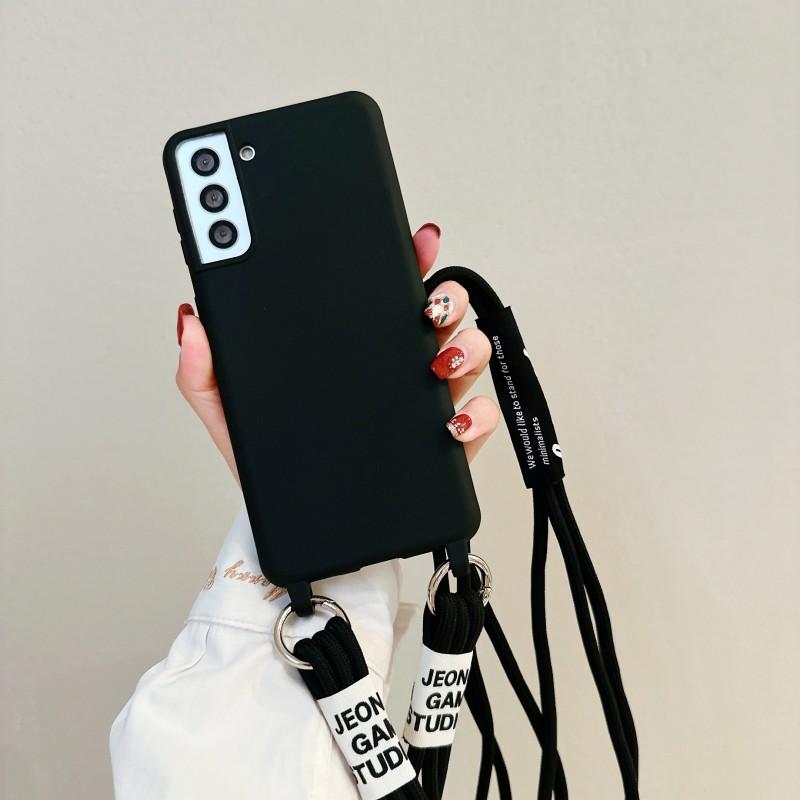 Чехол-ремешок для Samsung Galaxy S23 Ultra S21 S20 FE A54 A34 A14 S24 S22 Plus Наплечный Crossbody Шнурок-ремешок на шею Силиконовый чехол