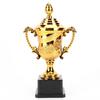 Золотой пластиковый трофей Золотой трофейный кубок с крышкой Трофей для баскетбола и футбола Трофей с розовым узором Награда победителям Трофей для соревнований и гонок