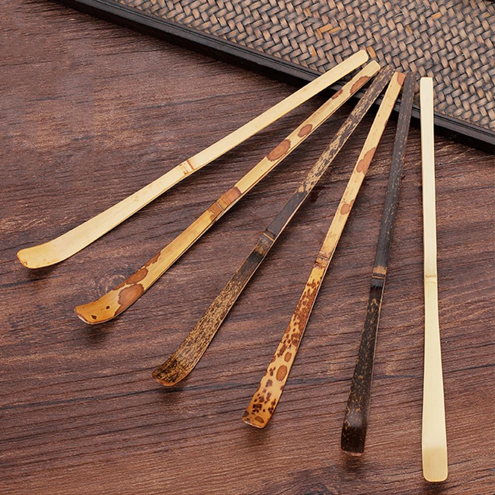 Ручная работа Деревянные чайные палочки Матча Ложка Чайная утварь Листовой деревянный инструмент Гаджет для приготовления чая Набор специй I8K7